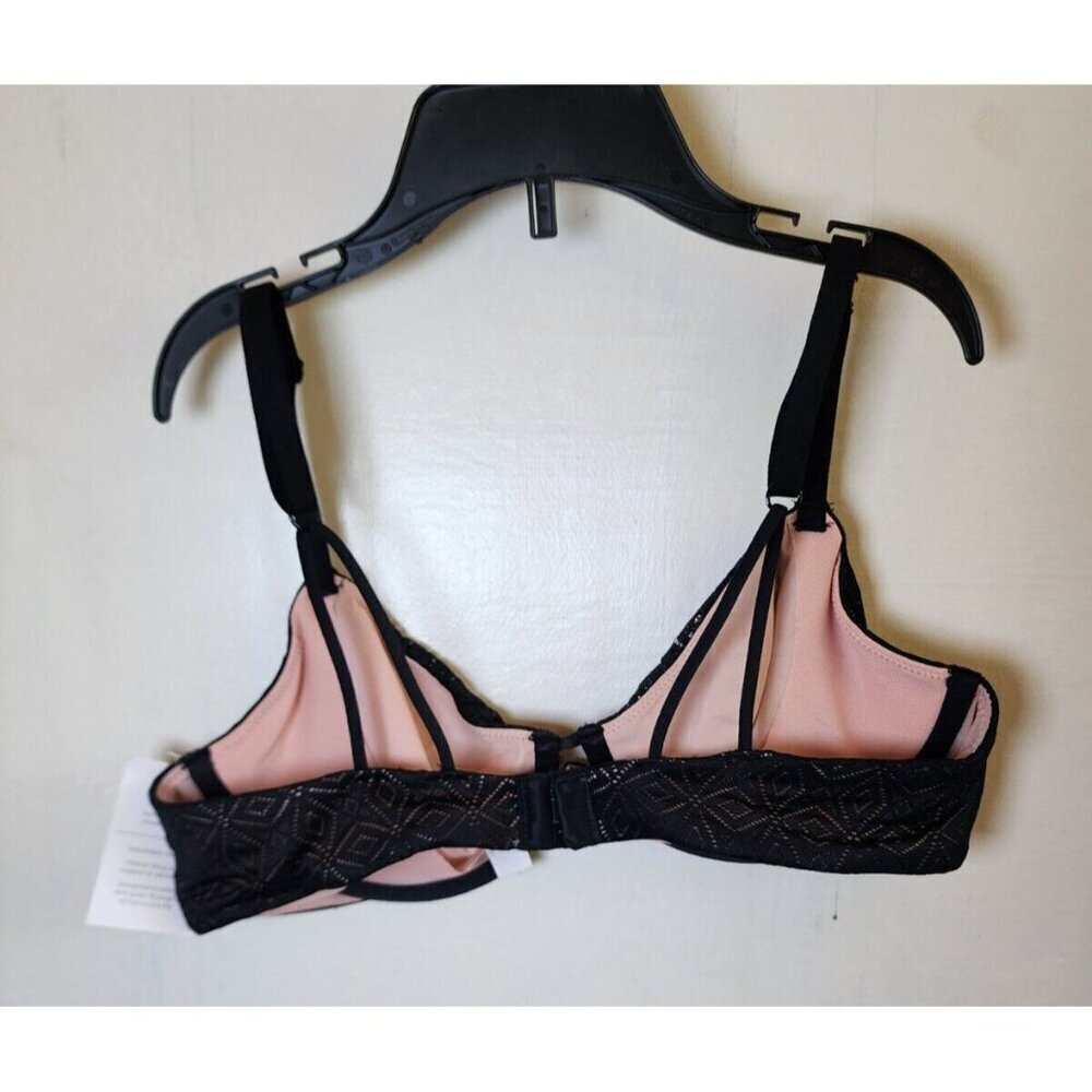 New Auden Women's Black & Pink Lace underwire Adjustable Straps Bra Size 34B - Picture 4 of 5